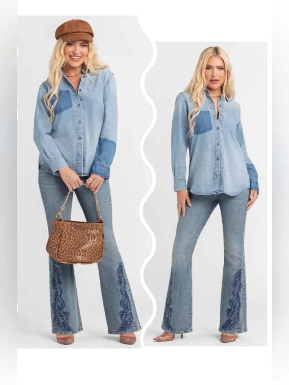 Jessica Simpson Daisy Fitted Flare Jeans Medium Wash